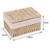 Caixa organizadora de palha para sala de estar, feita de rattan trançado, ideal para guardar brinquedos, chaves, cosméticos e lanches.