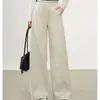 Cinco Patos Blancos 2658 Pantalones Casuales de Mujer Otoño/Invierno con Estampado de Letras, Cintura Elástica, Pierna Ancha, Adelgazante, Disimulante, Pantalones Deportivos de Pierna Recta