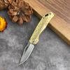 Cuchillo plegable con cabeza de cobre, exquisito cuchillo con mango, mini cuchillo plegable pequeño, cuchillo de bolsillo portátil, cuchillo ultraligero, cuchillo rápido afilado