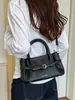Hebilla de Cinturón de Moda Versátil Bolso Cesta Casual Elegante Bolso Cruzado al Hombro Moda Transfronteriza Bolso de Mano con Patrón de Lichi