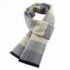 Cachecol Masculino para Meia-Idade e Idosos, Cachecol Listrado de Lã Grossa Quente de Inverno, Material de Algodão, Presente para Vovô