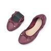 Zapatos tipo Rollo de Huevo de Suela Blanda Modelo Nuevo 2026 para Comercio Exterior y Ventas Transfronterizas, Zapatos Planos Negros Versátiles de Boca Baja para Mujer con Lazo, Zapatos Cómodos para Maternidad