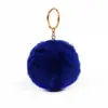 Llavero de Bola de Felpa Accesorios para Bolsas de Regalo Bola de Piel Sintética de Conejo de Colores Anillo Plano Colgante Accesorios Colgante para Bolsa
