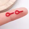 Uñas Ojo de Oveja Pintadas de Metal, Uñas Cuerno de Oveja Pintadas con Spray de Colores, Tornillos de Colores, Piezas de Accesorios para Manualidades, Colgantes para Llaveros
