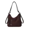 Bolsa tote simples para mulheres, nova coleção outono 2026, grande capacidade, moderna e estilosa, pode ser usada como bolsa de mão, bolsa de ombro ou mochila