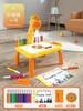 Pizarra de Dibujo de Proyección para Niños, Mesa de Dibujo Grande para Aprendizaje de Educación Temprana para Estudiantes, Juguete de Pizarra de Graffiti Educativa para Niños y Niñas