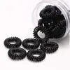 Anillo para el cabello tipo línea telefónica negra para mujer, estilo coreano, nuevo, simple, grueso, talla grande, para estudiante, sin marcas, liga de goma, cuerda para el cabello