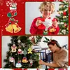 5D Transfronterizo Caliente 8 Piezas Pintura Diamante Material Acrílico Llavero Doble Cara DIY 5D Diamante Completo Papá Noel Colgante