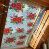 Xc9074 Láser Flores Rojas y Frutas Pintadas de Colores Decoración de Ventana de Vidrio para el Hogar Pegatinas de Embellecimiento Adsorción Electrostática