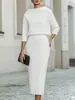 2026 Comercio Exterior Transfronterizo Sitio Independiente de Amazon Moda Femenina Europea y Americana Nuevo Conjunto de Dos Piezas con Top para el Trabajo y Falda Bodycon