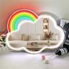 Espejo de Dibujos Animados Luz de Neón Dormitorio Maquillaje Luz Decorativa Hello Kitty Espejo Acrílico Gato Kt Espejo Iluminado con LED