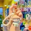 Llavero colgante de resina de azúcar de conejo de dibujos animados, pulsera con cuentas de perlas, llavero para bolso, llavero para coche, venta al por mayor