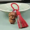 Chaveiro Escultura de Sândalo Dourado Ovelhinha Fofa Pingente de Bolsa Chaveiro Exquisitamente Esculpido Pingente Ornamento Venda Direta da Fábrica