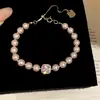 Cuentas de Diamante Cuadradas, Cuentas Cuadradas de Circonita, Pulsera de Perlas, Pulsera de Estilo Commuter a la Moda, Simple, a la Moda y Versátil Accesorio para la Mano