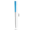 Palillos de Acero Inoxidable 304 para Uso Doméstico, Alto Valor Estético, Calidad Hotelera, Resistentes al Calor, Antideslizantes, Palillos para Fondue, Un Par por Persona, Juego de Regalo