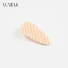 Wjia Novo Presilha de Cabelo Colorida Listrada Simples Presilha Gota d'Água Presilha Bico de Pato Presilha para Franja Feminina Grampo de Cabelo Acessório de Cabelo Presilha de Cabelo