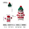 Conjunto de Ropa Navideña para Mascotas 2026 con Diseños de Muñeco de Nieve, Hombre de Jengibre y Reno - Suéter de Punto y Gorro para Hámster Ropa Festiva