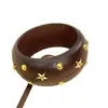 Pulsera Vintage de Estrellas del Universo Profundo Pulsera de Remache de Estrella de Madera Estilo Retro