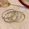 Pendientes de Aro Grandes Exagerados de Estilo Europeo y Americano Únicos para Mujer, Diseño de Nicho, Pendientes de Botón Simples Versátiles para el Día a Día