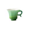 Mo Ji Xing Chun Ji Verde Jade Degradado Cerámica Taza de Cola Juego de Té Kung Fu Hogar Boca de Flor Taza de Degustación Taza Individual