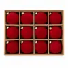 Bolas de Natal aveludadas de 6cm, Bolas decorativas penduradas para atmosfera de cena de festa de Natal, Conjunto de enfeites para árvore de Natal, em estoque