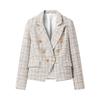 Moda Feminina Transfronteiriça Europeia e Americana Nova Primavera 2025 Conjunto de Top e Saia Xadrez Chanel w091 2482