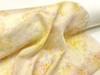 Tela fina semipermeable de seda y ramio con estampado floral al viento en color amarillo ganso de cúrcuma tela para hanfu