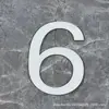 Adesivo Digital Estéreo de Acrílico Letras Bronze Dourado Preto e Branco Número do Quarto Adesivo de Parede Placa de Número de Porta Placa