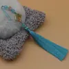 Abanico Xiangfei de 12 cm con Borla Verde, Abanico de Borla de Mariposa con Borlas Colgantes, Accesorio de Ropa Han de Estilo Antiguo, Sobre de Cheongsam de Estilo Étnico