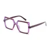 Óculos Retrô Quadrados Grandes Personalizados Rain's Versáteis com Bloqueio de Luz Azul para Homens e Mulheres com Cores Contrastantes e Lentes de Grau