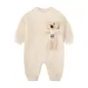 Macacão de Bebê Estilo Coreano Primavera e Outono Roupas de Escalada de Manga Longa para Crianças Algodão Desenho Animado Roupas para Bebês Recém-nascidos Masculinas e Femininas