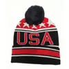 Sombrero de Punto Jacquard con Bandera Americana de Otoño e Invierno Transfronterizo de Amazon Sombrero de Lana Cálido para Exteriores