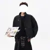 Chaqueta de cuero Harrington de estilo americano de moda con diseño de hebilla de avión, chaqueta casual de cuello alto para hombre de primavera y otoño