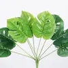 [Hoja de Tortuga de 9 Cabezas Pequeña] Plantas Verdes Simuladas, Flores Artificiales y Césped Artificial, Hojas Pegadas, Plantas Pequeñas en Maceta, Decoración de Interiores, Hojas Simuladas