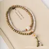 Argentina Sándalo Verde Pastillas Cuentas DIY Bodhi Ágata Cuentas de Rosario Doble Círculo Hombres y Mujeres Juego Cultural Cuentas de Buda Pulsera Venta al por Mayor