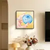 Pinturas decorativas para sala de estar, estilo pequeno e fresco, arte de parede para quarto de criança, pinturas em aquarela calmantes e sonhadoras, impressões de arte com tema de macaron, atacado
