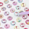 Pegatinas divertidas de la serie Hello Kitty, pegatinas 3D tridimensionales para decoración de álbumes de teléfono móvil, para manualidades infantiles