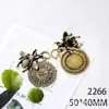 Acessórios de joias para colar 50 * 40MM relógio de abelha de liga vintage acessórios para Journal punk DIY