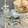 Prato de frutas de alta qualidade Prato de frutas de pé alto Enfeites de mesa de centro para sala de estar Prato de doces com lanches leves e luxuosos de alta qualidade