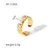 Anillo Retro de Lujo Ligero Europeo y Americano Transfronterizo Abierto con Gota de Aceite Anillo Personalizado Incrustado con Zircón Anillo de Acero Inoxidable para Mujer Venta al por Mayor