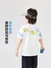 Camiseta Masculina Estilo Europeu Manga Curta Verão Roupa Bebê 2026 Nova Roupa Infantil Verão Criança Pequena Algodão Puro Manga Meia