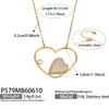 Set de Collar y Pulsera de Acero Inoxidable Chapado en Oro 18K con Cuentas de Esmalte y Corazón de Zircón Transfronterizo Europeo y Americano, Estilo Francés Ins Lujo Ligero