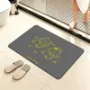 En Stock Estilo Japonés y Coreano Sencillo Temática de Gatos Alfombra de Baño Absorbente para el Hogar Tierra de Diatomeas Resistente al Desgaste Resistente a la Suciedad Felpudo para la Entrada