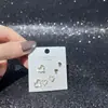 Novo Conjunto de Brincos de Várias Peças Brincos com Pino de Prata S925 Inverno Zircônia Super Brilhante Galvanoplastia Ecológica Atacado de Joias Yiwu