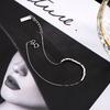 Bajo el árbol de banyan Plata de ley S925 geométrica plata lisa cuadrada tobillera femenina viento frío diseño nicho simple cadena para el pie accesorios moda