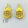 Adornos Festivos Estilo Chino Aleación Doble Cara Goteo de Aceite Accesorios de Ábaco Accesorios para Joyería DIY Colgante de Pulsera