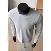 2026 HT26438 Camiseta de Manga Larga Estructurada Cuello Redondo Estampado Falso Tallas Grandes M-5X HT26713-Camiseta de Manga Larga Otoño