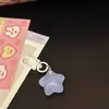 Llavero Delicado Lindo Gelatina Fino Brillante Estrella Grasa Corazón de Chica Estrella de Cinco Puntas Bolso Colgante Dulce Regalo de Pareja