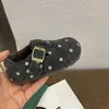 2026 Inverno Novidades Infantis Lã Fofo Bolinhas Mais Veludo Algodão Sapatos Estilo Coreano Unissex Moda Infantil Clássico Sapatos Birkenstock