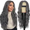 Explosiones Europeas y Americanas Peluca Cabello Largo para Mujer Fibra Química Cobertura para la Cabeza Mujer Transfronterizo Amazon Ola Grande Cabello Largo Rizado con Flequillo